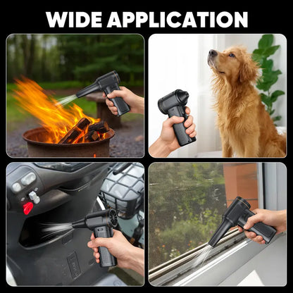 SHEKAR Electric Air Duster, Compressed Air Blower Gun, Adjustable Gears, Rechargeable Cordless, Mini Turbo Jet Fan for Keyboard, PC, Car, Home & Outdoor Cleaning Powerful Portable #Summervibes