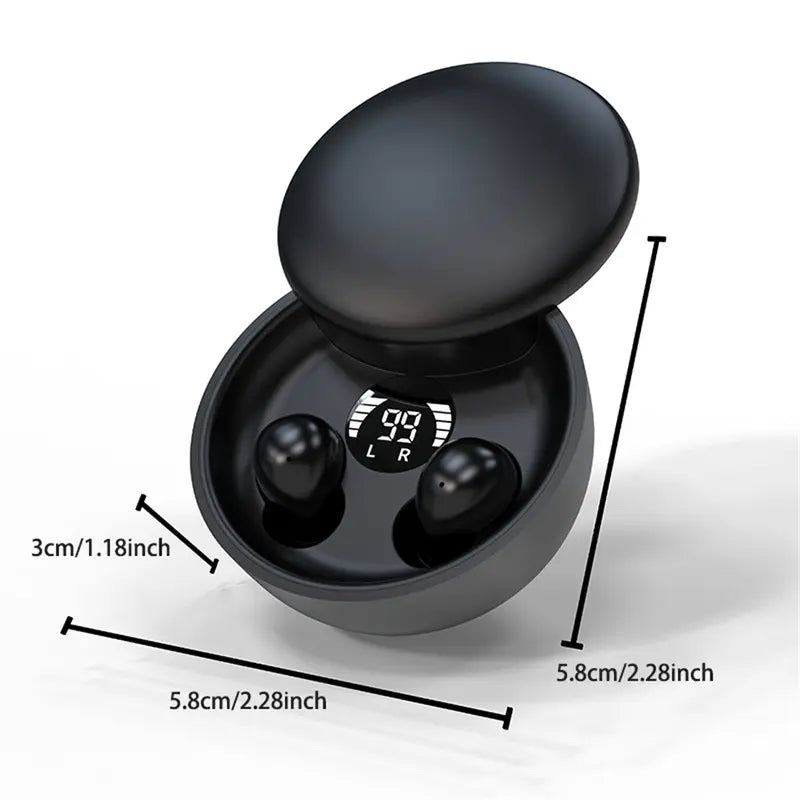 MSHUKCOE Smallest Invisible In-Ear Wireless Bluetooth Earbuds - Low Profile Micro Discreet Hidden Headphones with Port, Charging, Waterproof Design, LED Status Display for Small Ear Canals, Work, Sleep | Tiktok Shop Back to School