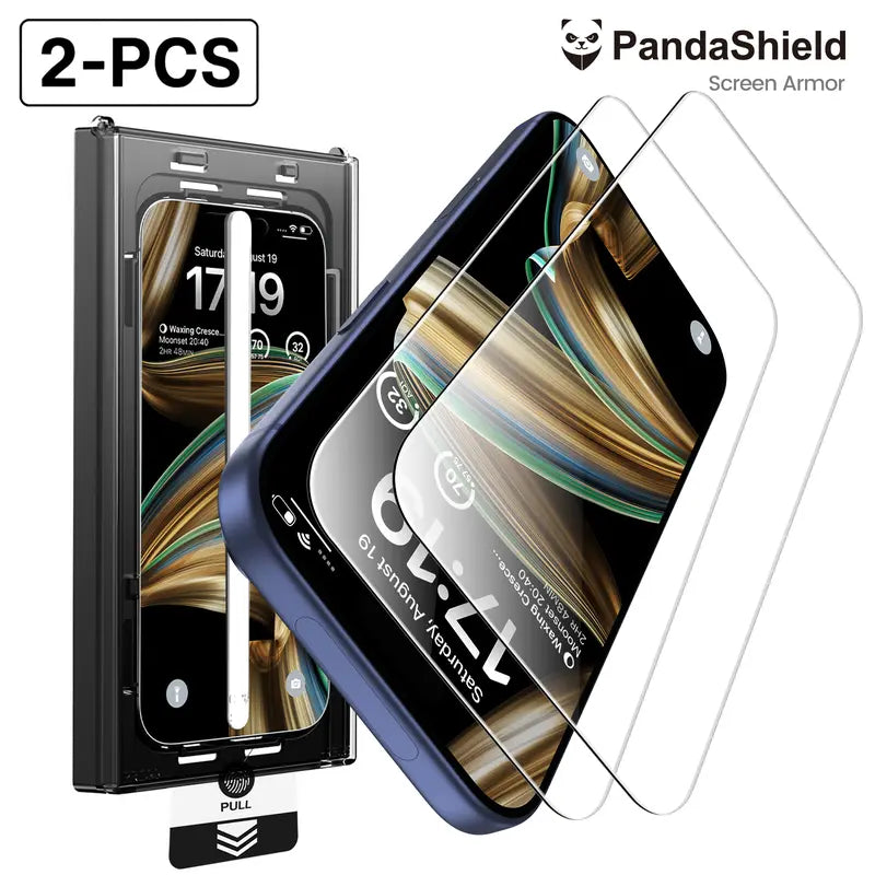 Pandashield 2-Pcs REDEDGE Red Privacy Screen Protector Tempered Glass for Iphone 13,14,15,16,17,18 plus Pro Max - HD Transparent, Anti-Spy, 9H Hardness, Full Coverage, Easy Install Smartphone Protective Accessory