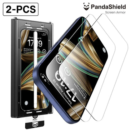 Pandashield 2-Pcs REDEDGE Red Privacy Screen Protector Tempered Glass for Iphone 13,14,15,16,17,18 plus Pro Max - HD Transparent, Anti-Spy, 9H Hardness, Full Coverage, Easy Install Smartphone Protective Accessory