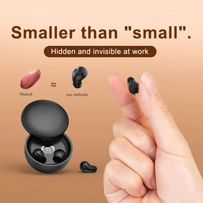MSHUKCOE Smallest Invisible In-Ear Wireless Bluetooth Earbuds - Low Profile Micro Discreet Hidden Headphones with Port, Charging, Waterproof Design, LED Status Display for Small Ear Canals, Work, Sleep | Tiktok Shop Back to School